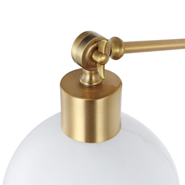 Lisa 18" Swing Arm Modern Midcentury Iron USB Charging Port LED Sconce - JONATHAN Y
